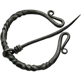 SZCO Supplies Medieval Twisted Cloak Pin, Black (HS-4403)