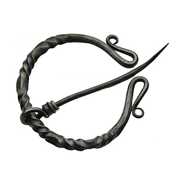SZCO Supplies Medieval Twisted Cloak Pin, Black (HS-4403)
