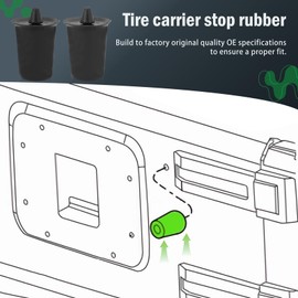 Spare Tire Carrier Bumper Compatible with Wrangler JK 2007-2018 Bump Tire Stop Rubber 55395993AB Black (2 PCS)