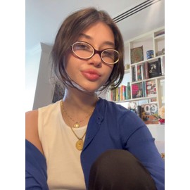 TIJN Olisa Blue Light Blocking Glasses for Women Men,Oval Glasses Frame Bluelight Glasses for Gaming/Computer/Screen