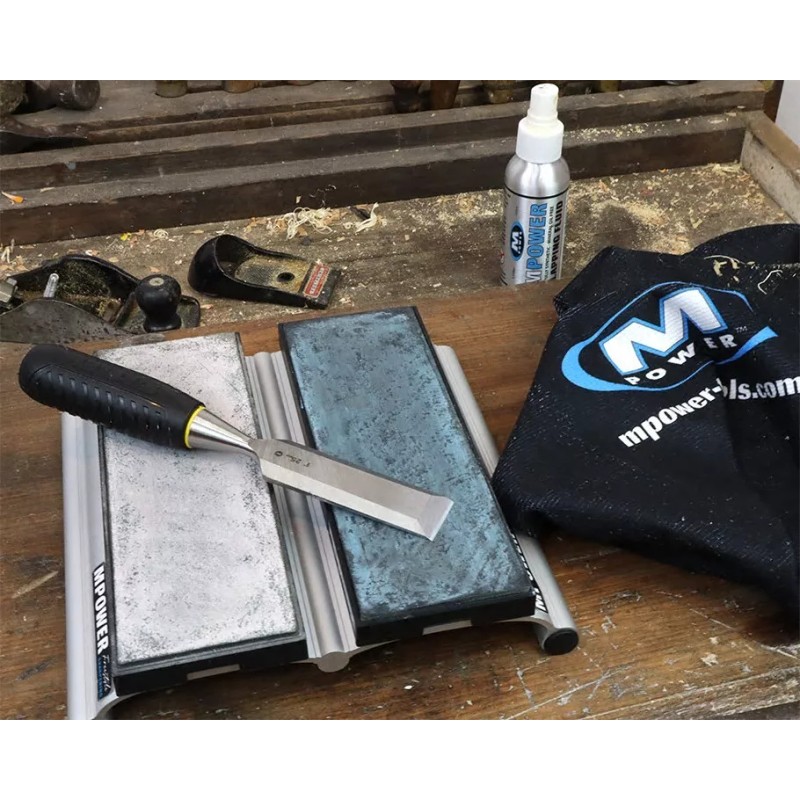 MPOWER Tools Double Diamond Sharpening Stone Set 300-1200# Complete Sharpener