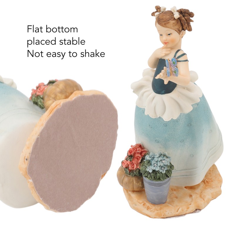 Victorian Girl Resin Ornament Exquisite Cute Stable Desktop Resin Handicraft