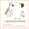DORANA My Little Star Book Necklace for Daughter-Initial Pendant Necklace