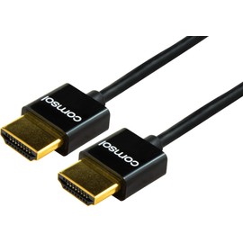 HDSS10 COMSOL 1M Super Slim HDMI Lead Hdmi2.0 Supports All The Latest 4K Ultra HD TV's with Resolution Up to 3840 X 2160 (2160P), HDMI Ethernet Channel Allows Users to Take Full Advantage of