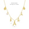 Halora A-Z Chain with Letters Gold Initial Charm Necklaces, Bubble