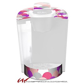 WraptorSkinz Decal Style Vinyl Skin compatible with Keurig K40 Elite Coffee Makers Brushed Circles Pink (COFFEE MAKER NOT INCLUDED)