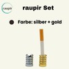 raupir Set of 2 round embers for ashtray gold silver