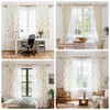 Wolistsa Boho Decorative Double Curtain Rod, 36-122 Inch, White Wood