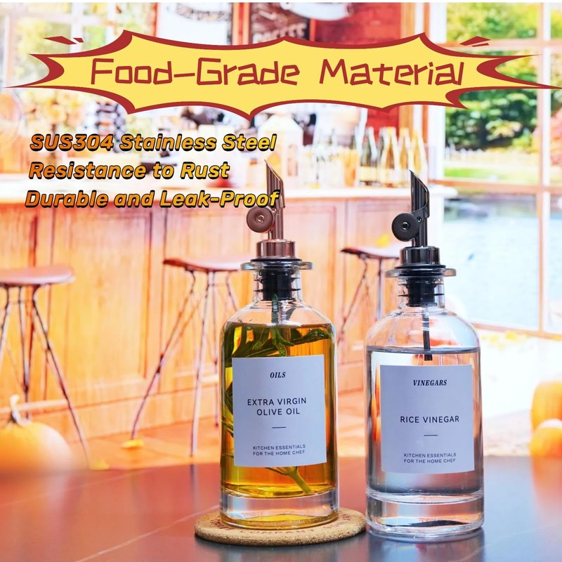 TERESRY Olive Oil Dispenser Spout, Weighted Liquor Pour Spout, Dispenser