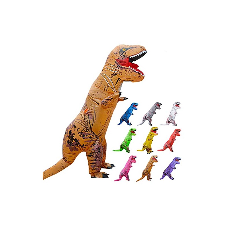 Adult T-Rex Inflatable Suit T-REX Cosplay Clothes (Green)