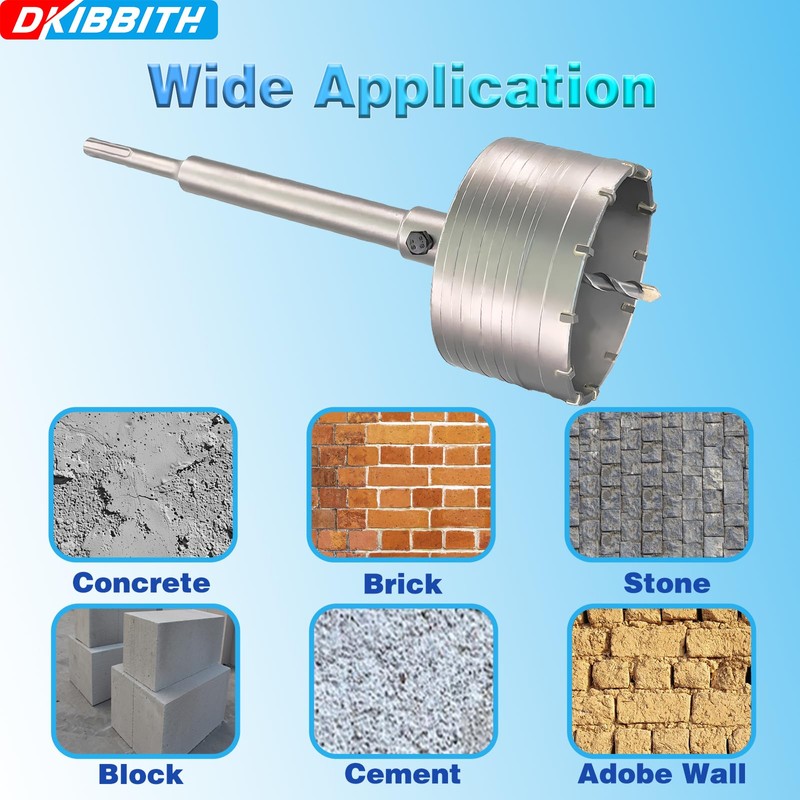 3" Concrete Hole Saw, 75mm Tungsten Steel Core Bit for