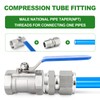 TAISHER 5PCS 304 Stainless Steel Compression Tube Pipe Fitting Connector,