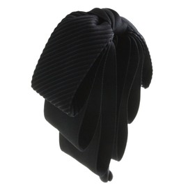 KOBE VINGTAINE H-933 Ribbon Banana Clip, Satin, Large, Hair Clip, Hair Accessory - blk