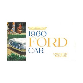 1960 FORD Car Full Line Owners Manual User Guide