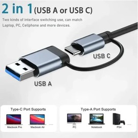 Kyrotech 2'si 1 Arada USB 3.0 Hub, 4 Port Type-C USB 3.0 Hub, MacBook Pro/Air Uyumlu, OTG USB 3.0 Adaptör, Type-C Çevirici