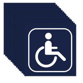 80 Pack Disabled Wheelchair Symbol Labels,ADA Compliant Handicap Access Sign Stickers Decal,Handicap Stickers Decals for Handicapped Parking,2 inch Round Self-Adhesive Vinyl Decal