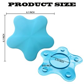 2 Pack Bathtub Stopper, Universal Silicone Bathtub Drain Stopper, Starfish Shape Drain Plugs for Kitchen, Bathroom and Laundry, Bathtub Plug (Blue + Orange)