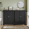 TEENFON Bathroom Cabinet with 2 Doors & Adjustable Shelf, Bathroom