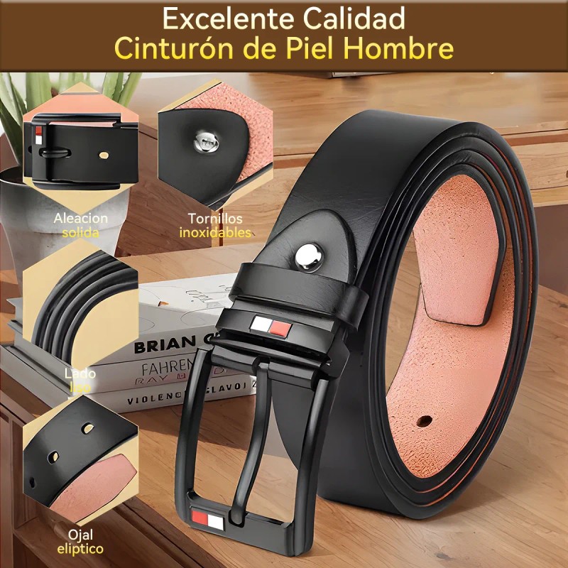 2pcs Cinturón De Piel Cuero Ajustable Caja De Regalo, Cinturon