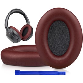 SOULWIT Protein Leather Replacement Ear Pads for Sony WH-1000XM3 (WH1000XM3) Over-Ear Headphones, Replacement Cushion with Soft Protein Leather, Noise Isolating Memory Foam