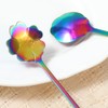 Flower Spoon Set Rainbow Stainless Steel Reusable Long Spoons Cute