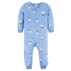 Gerber Baby Boy's Flame Resistant Fleece Footless Pajamas 3-Pack, Dogs/Dinos