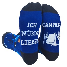 Zemolo Funny Socks Gift for Men, I Would Love Socks, CAMPING