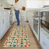 HSOWKDN Mid Century Atomic Kitchen Rugs Sets of 2 Non