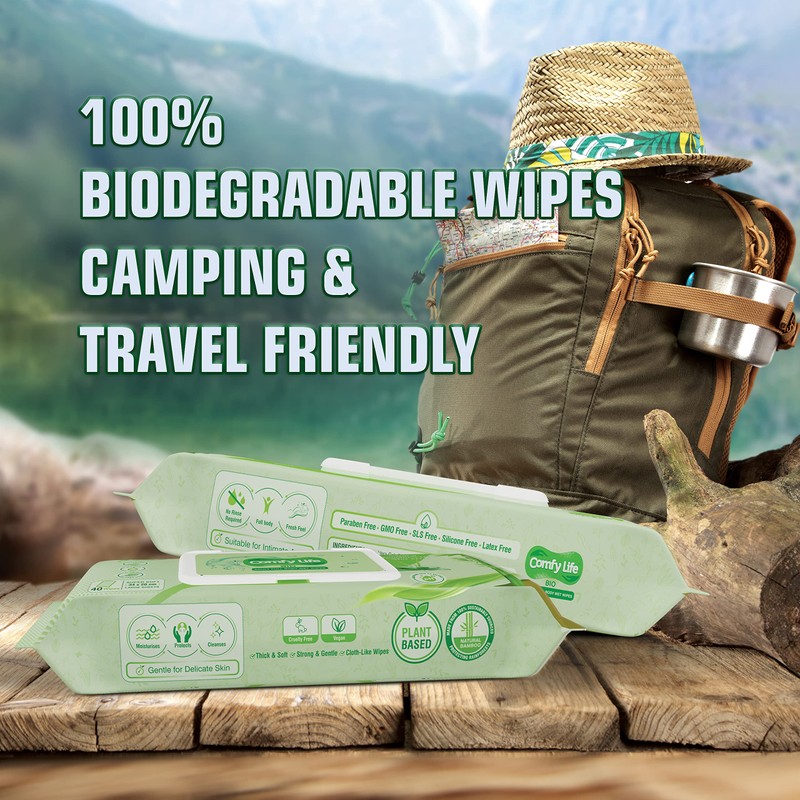Comfy Life Biodegradable Adult Full Body Wet Wipes Large Luxury