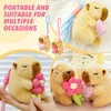 Cute Capybara Plush Keychain Set - Adorable Stuffed Animal Decor