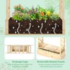 HAPPYGRILL Raised Garden Bed with Trellis, Freestanding Wood Planter Box