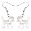 DOWAY Cute Enamel Beagle Dog Earrings Dangle Jewellery for Women