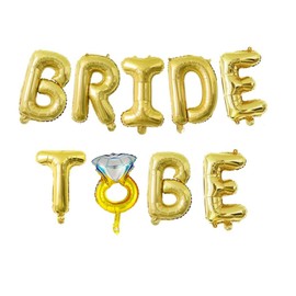 Aitakl Bride to Be Banner Balloons Bachelorette Party Decorations Bride Balloons Bridal Shower and Party Decorations (Gold)