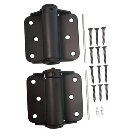 QCAA Heavy Duty Adjustable Spring Hinge, Thicker, 3", Black,Made in Taiwan, 2 Pack