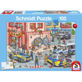 Schmidt Spiele Polizei 56450 Police Operation, 100 Pieces, Children's Puzzle, One Size