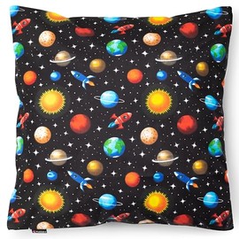 PinkZebra Cosmos Baby & Children's Bed Linen, Duvet 100 x 135 cm + Pillow 40 x 60 cm, for Maces and Boys Made of 100% Cotton, Bedding Oeko-Tex Standard 100, Made in the EU, Kosmos