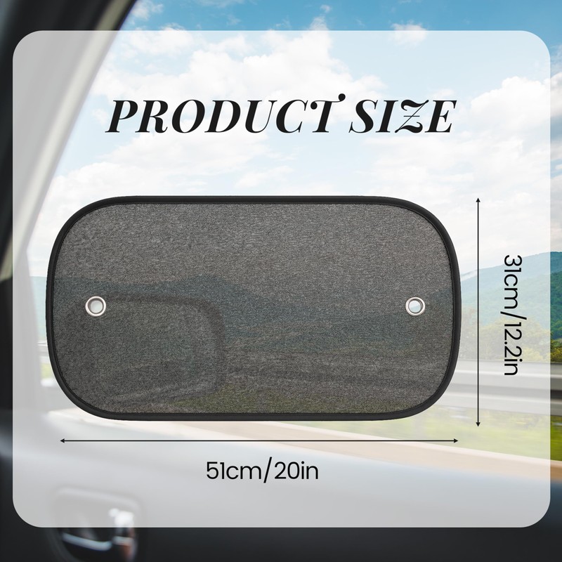Pack of 2 sun protection cars + 4 suction cups,