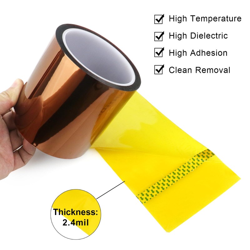 BOMEI PACK Heat Resistant Tape,4 Inch x 108 ft (33m),Wide