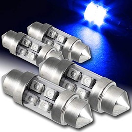 EPARTS 4 X 31mm 4-SMD Blue LED Car Interior Festoon Dome Map Glove Box Trunk Replacement Light Bulb
