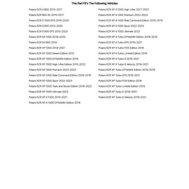 TUSK UTV Front Mud Flaps for Polaris RZR S 1000 EPS 2016-2020