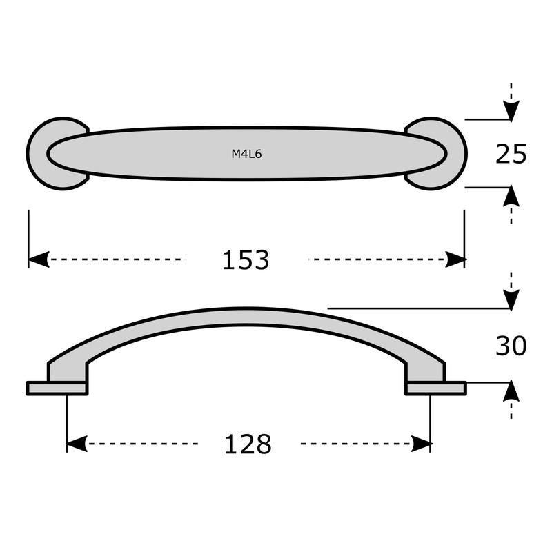 M4TEC Bow Kitchen Cabinet Door Handles for Cupboards, Drawers, Bedroom