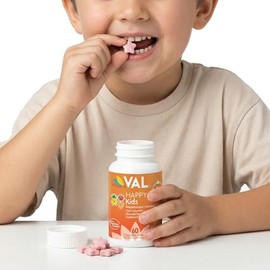 VAL Magnesio para niños | Magnesio de alta absorción para calma, relajación y concentración | Glicinato, citrato y taurato de magnesio | Con vitaminas