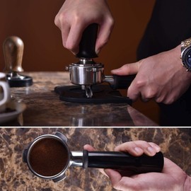 53mm Espresso Tamper and Puck Screen Set, Espresso Tamper with Calibrated Spring, Premium Barista Stainless Steel Coffee Tamper with Puck Screen, Espresso Handle Tamper for Espresso Coffee Machine