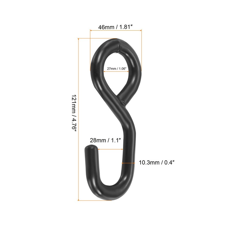 sourcing map Ratchet Strap S Hook 10.3mm Load 3306 Lbs