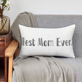 Sunkifover Mom Gifts, Gifts for Mom on Mothers Day, Mom Birthday Gifts from Son and Daughter, Best Mom Ever Gifts for Mothers Day, Lumbar Pillow Cover 12x20 Inch.