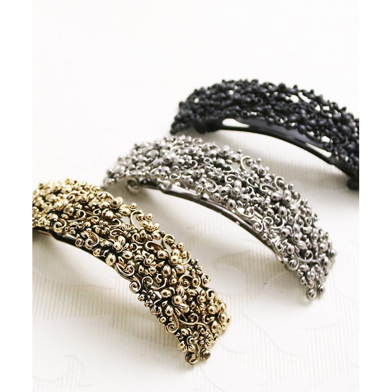 ヴァンテーヌ VINGTAINE アイビー デザイン バレッタ 蔦 ヘアアクセ ヘアアクセサリー メタル アンティーク調