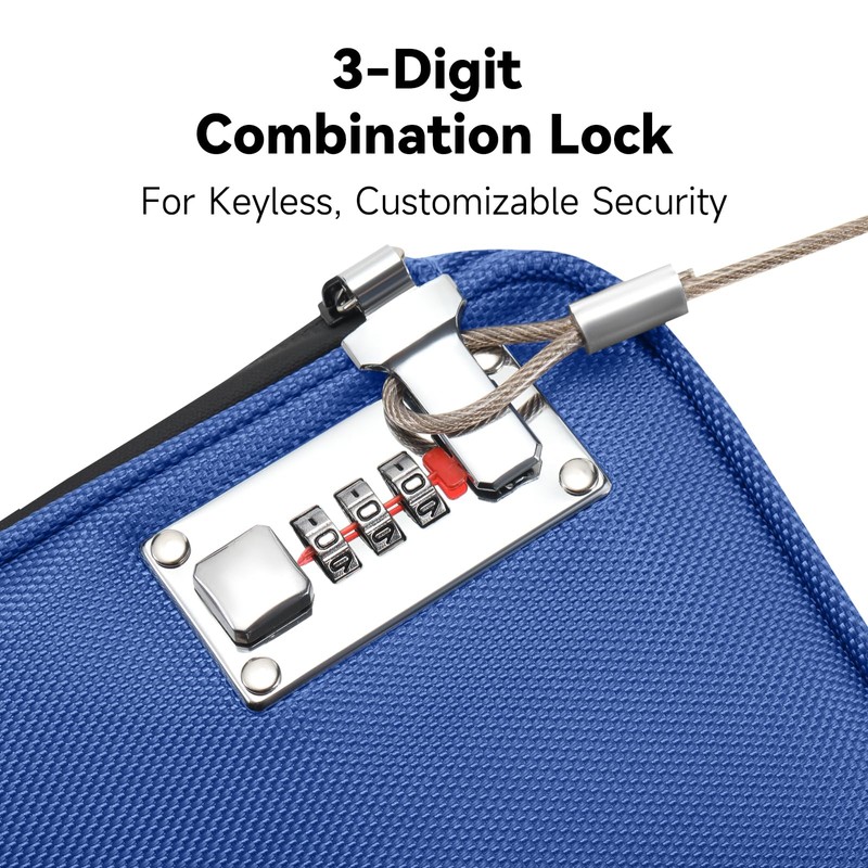 KOSMCCO Anti-Theft Locking Beach Bag, 9x7.5-inch Portable Beach Safe for
