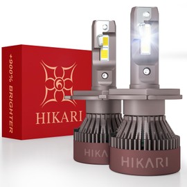 HIKARI 2026 Darkenex H4/9003 LED Foglight, 60000LM Pure White 6000K LED Bulbs, Plug & Play IP68 Waterproof Pack of 2