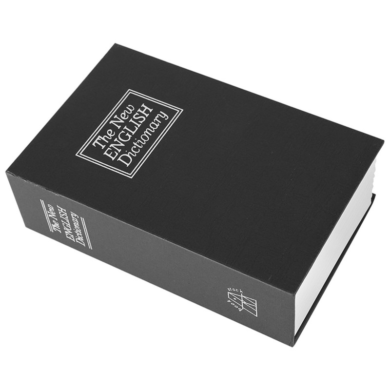 Black English Dictionary Safe Box Money Jewelry Collection Storage Case
