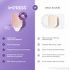 KISS imPRESS Press-On Manicure Fake Nails â€“ Kingdom, Short, Square,